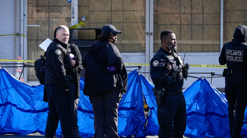 The deadly shooting happened at the West Ridge Shopping Center on Martin Luther King Jr. Drive near Lynhurst Drive, police said. (Ben Hendren for the AJC)