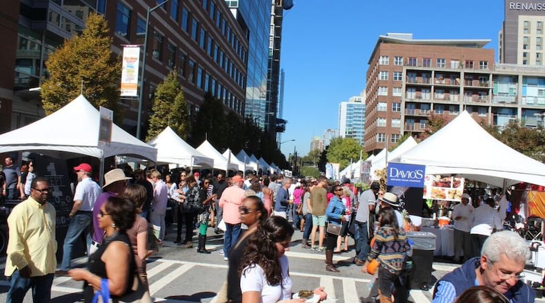 The 15th annual Taste of Atlanta food festival featured dozens of tents serving food items from the menus of local restaurants.