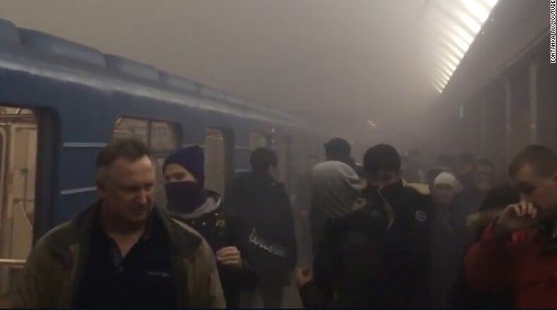 Explosions rock metro station in St. Petersburg, Russia. (Photo: CNN)