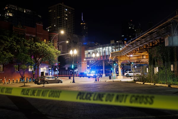 Officers work the scene of a shooting Wednesday, July 2, 2025, in Chicago. (Armando L. Sanchez/Chicago Tribune via AP)