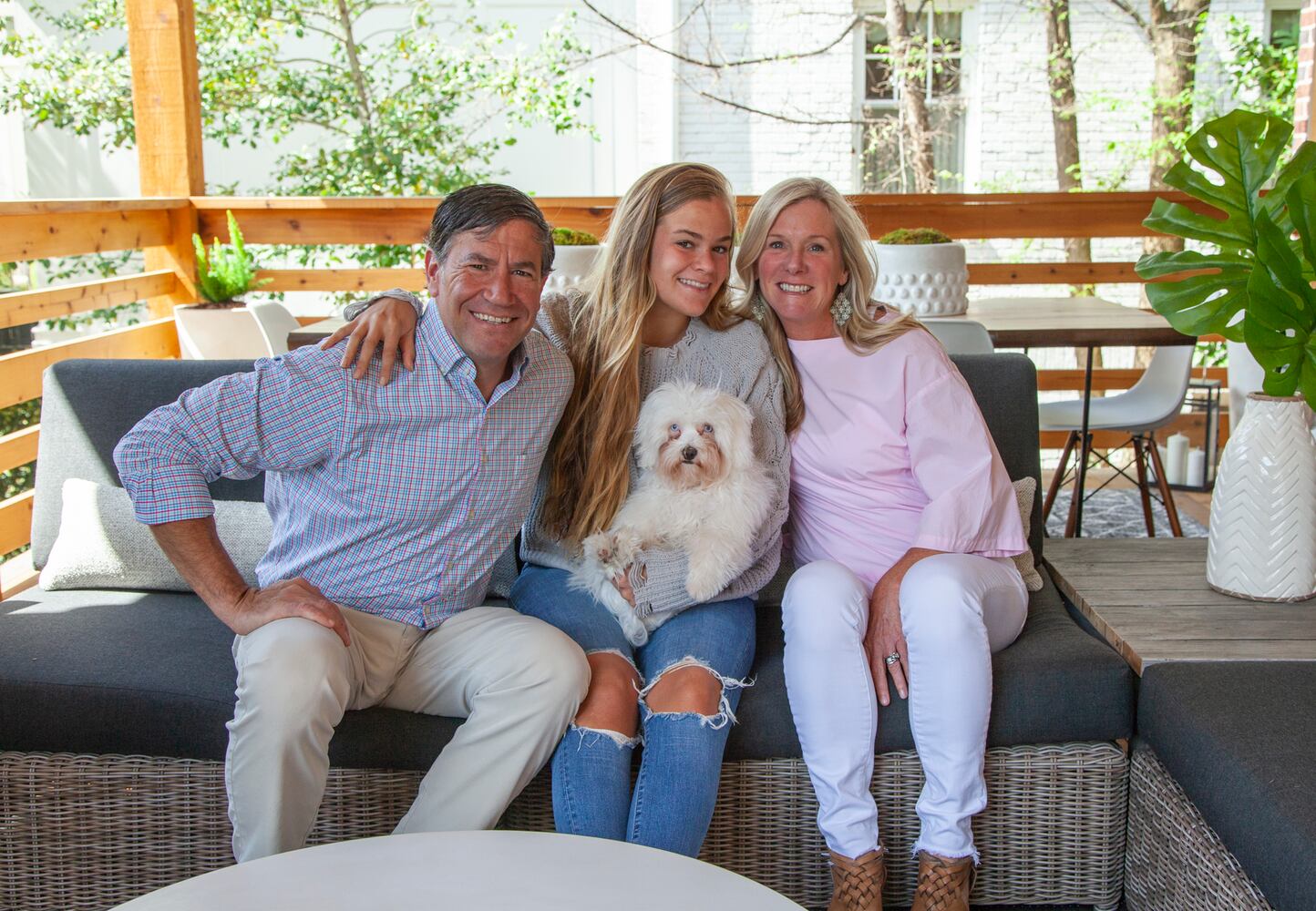 Photos: Atlanta couple downsize to a Tudor-style home with modern lounge, spacious deck