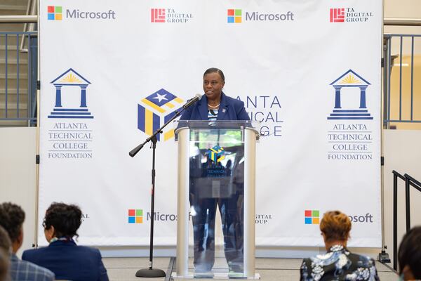 Victoria Seals says the Microsoft Data Center Academy at Atlanta Technical College covers data center operations, networking, cybersecurity and more. (Ben Hendren for the AJC)