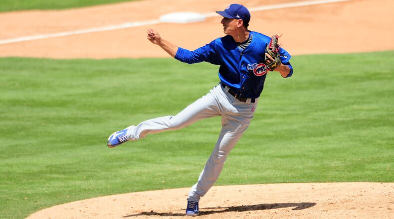 Armando Rivero had a 2.13 ERA in 43 relief appearances for the Triple-A Iowa Cubs last season with 105 strikeouts in 67 2/3 innings. The Braves took him in Thursday’s Rule 5 draft. (Icon Sportswire)