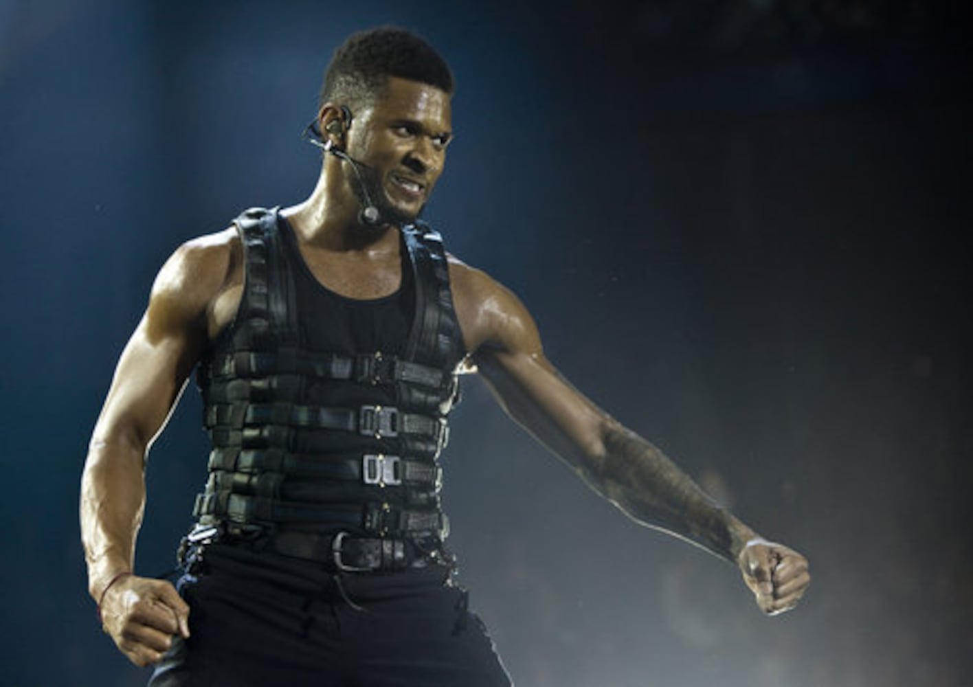 Usher performs in London
