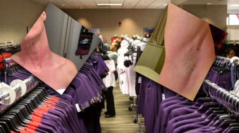 <p>The company rolled out the new plum collection about a year ago. Since then, more than 2,400 Delta employees have joined a secret Facebook group to share their stories and pictures of how they say the uniform is affecting their health.</p>