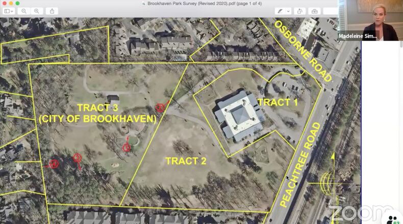 Brookhaven Park is located near Peachtree and Obsorne roads. Half of it is owned by the city, while the other half is owned by DeKalb County.