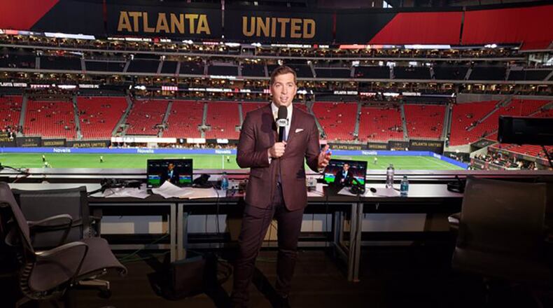 Kevin Egan is a play-by-play announcer for Fox Sports South who is assigned to Atlanta United's games. (Courtesy of Kevin Egan)