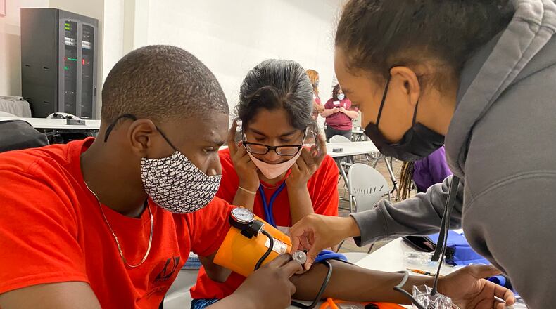 About forty 10th, 11th, and 12th grade high school students attended PCOM's free Summer Math and Science Academy in Suwanee.  (Courtesy PCOM)