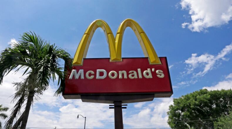This Tuesday, June 28, 2016, photo shows a McDonald's sign in Miami. Already, the emergence of smaller rivals promising more wholesome alternatives has major restaurant chains scrambling to improve the image of their food. But some of the tweaks they’re making underscore how far they have to go in changing perceptions. Convincing people it serves wholesome food is particularly important for McDonald’s, which has long courted families with its Happy Meals and Ronald McDonald mascot. (AP Photo/Alan Diaz)