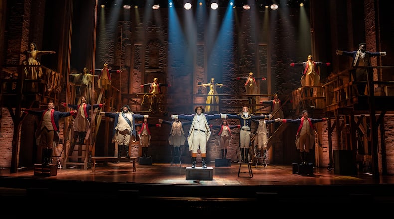 "Hamilton" will play at the Fox Theatre from Sept. 2-20. Catch Atlanta native Christian Magby on stage as Lafayette/Jefferson. (Courtesy of Joan Marcus)