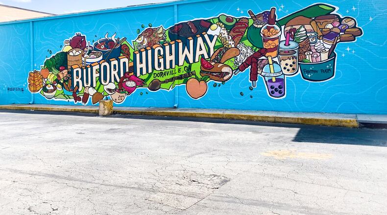 This is the finished mural in Doraville.