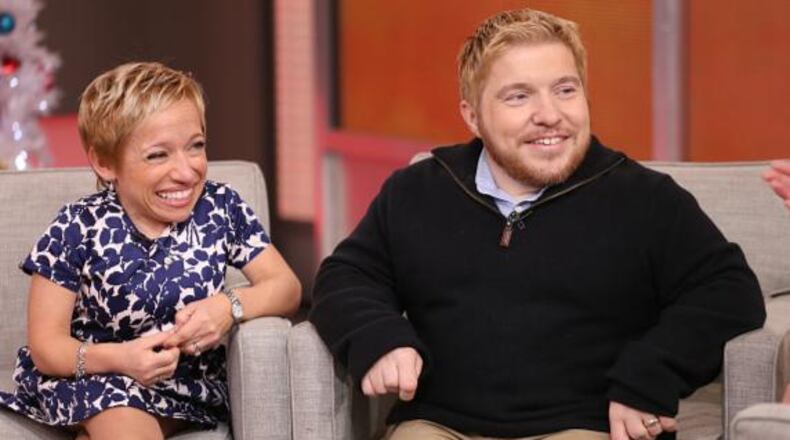 Doctor Jennifer Arnold and husband, Bill Klein, of "The Little Couple" were guests on a morning TV show in December of 2014.