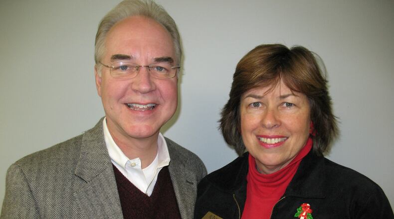 U.S. Rep. Tom Price and state Rep.-elect Betty Price, both of Roswell. AJC file
