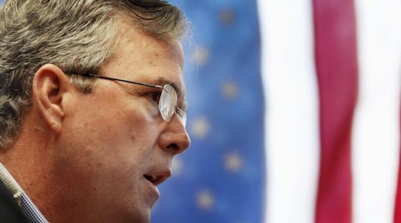 Jeb Bush speaks to employees during a campaign stop at Globe Manufacturing on Feb. 4, 2016, in Pittsfield, N.H. (Photo: Jim Cole, AP)