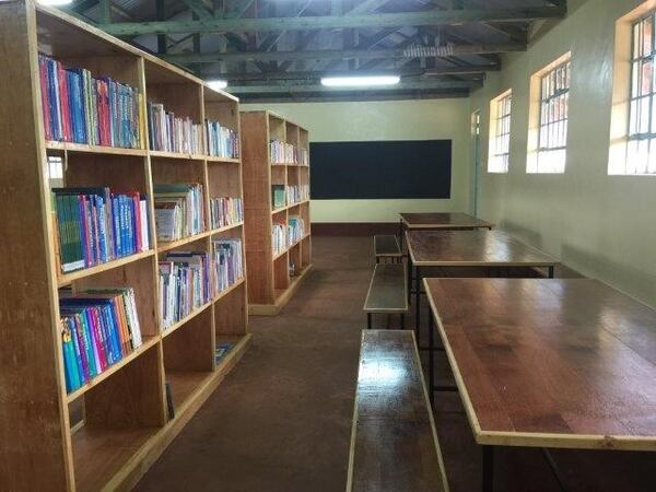 One of the Kenya libraries, built and stocked with books by Children's Literature for Children. Photo contributed by Children's Literature for Children