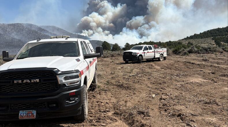 The Iron Fire burns outside near Eureka, Utah, Jun. 20, 2026. (Kelly Wickens/Utah Forestry, Fire State Lands via AP)
