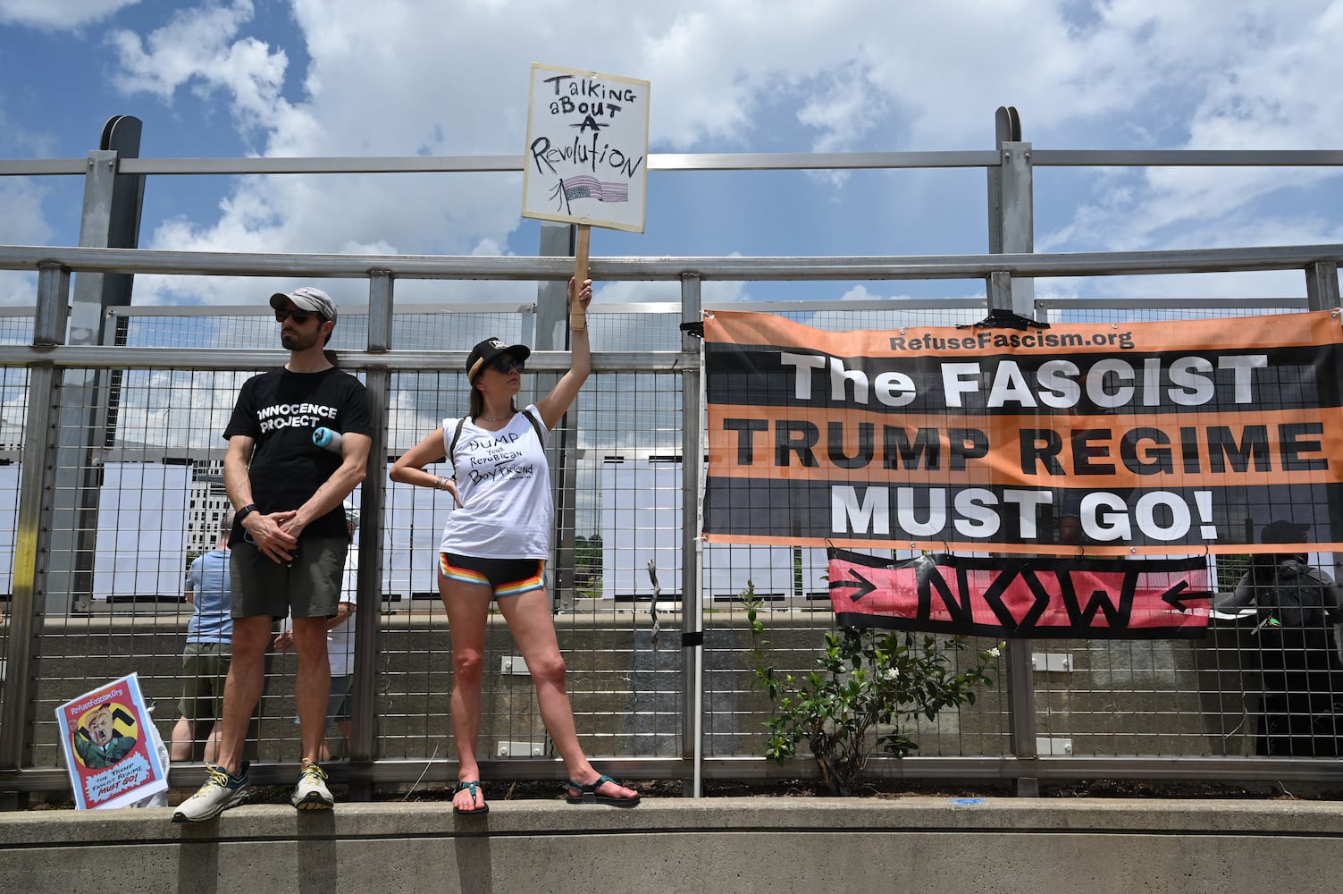 Protesters flood downtown Atlanta to oppose Trump, immigration policies