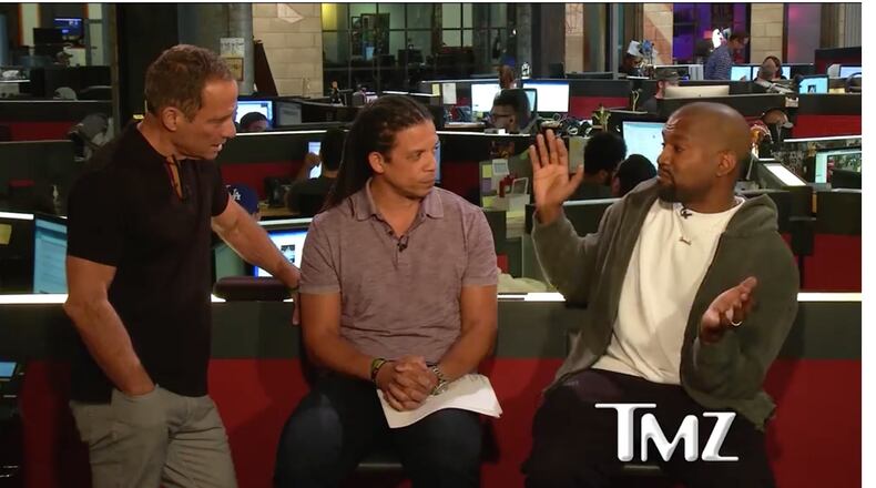 Kanye West expressed himself during a visit to TMZ.