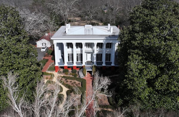 Aerial photo shows the University of Georgia President's House. Athens residents have opposed a planned hotel development on the property. (Hyosub Shin/AJC)