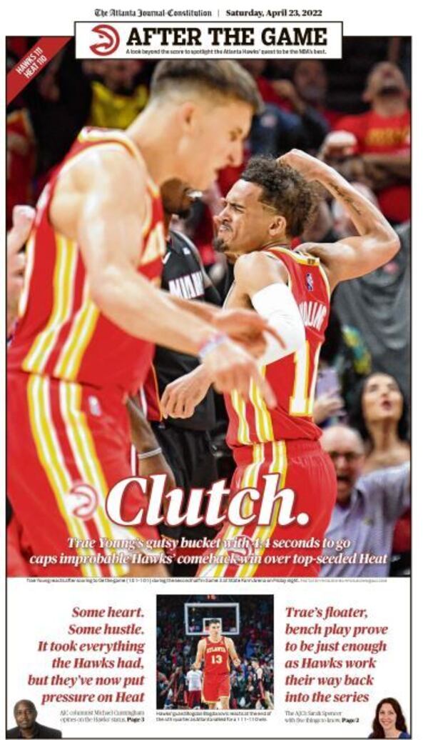 After the Game coverage in Saturday's ePaper of The Atlanta Journal-Constitution.