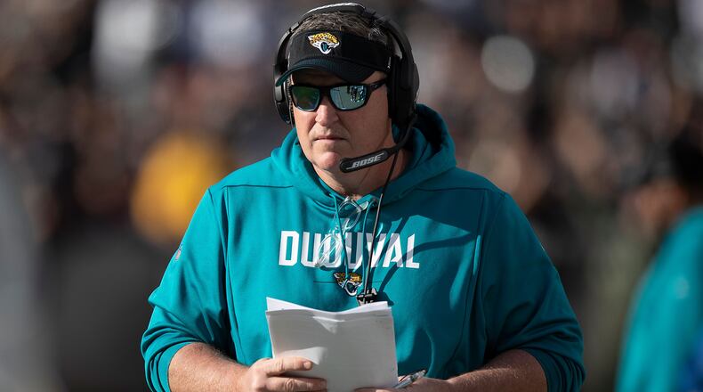 Head coach Doug Marrone of the Jacksonville Jaguars stands on the sidelines during the second quarter against the Oakland Raiders at RingCentral Coliseum on December 15, 2019 in Oakland, California. (Photo by Jason O. Watson/Getty Images)