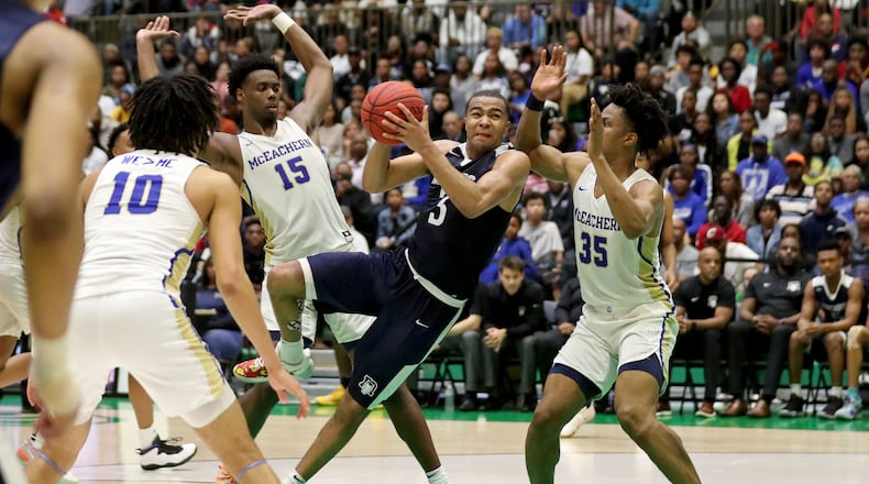 McEachern will look to finish the drill Saturday when it faces Meadowcreek in the Class AAAAAAA boys final in Macon. (Jason Getz/Special to the AJC)
