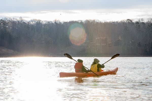 Lake Lanier is the main source of drinking water for most of metro Atlanta. Here the lake is seen Jan 1, 2024.  (Jenni Girtman for The Atlanta Journal-Constitution)