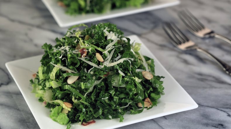Coral Tree Cafe’s Kale Salad in Los Angeles on March 11, 2015. (Glenn Koenig/Los Angeles Times/TNS)