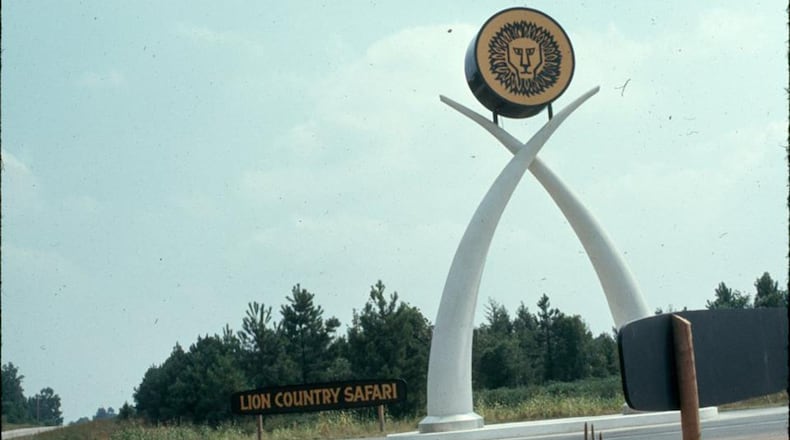 This is the entrance to Lion Country Safari, which was on Walt Stephens Road near Stockbridge from 1970-84. Courtesy of Mike Moon