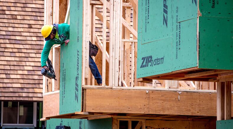 New single family home construction continues at Trilith development in Fayetteville Friday, March 18, 2021.STEVE SCHAEFER FOR THE ATLANTA JOURNAL-CONSTITUTION