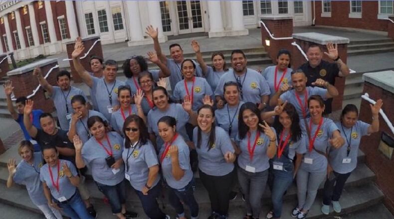 Duluth is seeking candidates for the city’s Hispanic Citizen Police Academy. Shown here the class of 2017. Courtesy City of Duluth