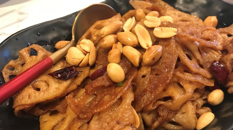 A stir-fry of kung pao lotus root is a special at Gu’s Kitchen on Buford Highway. CONTRIBUTED BY LIGAYA FIGUERAS