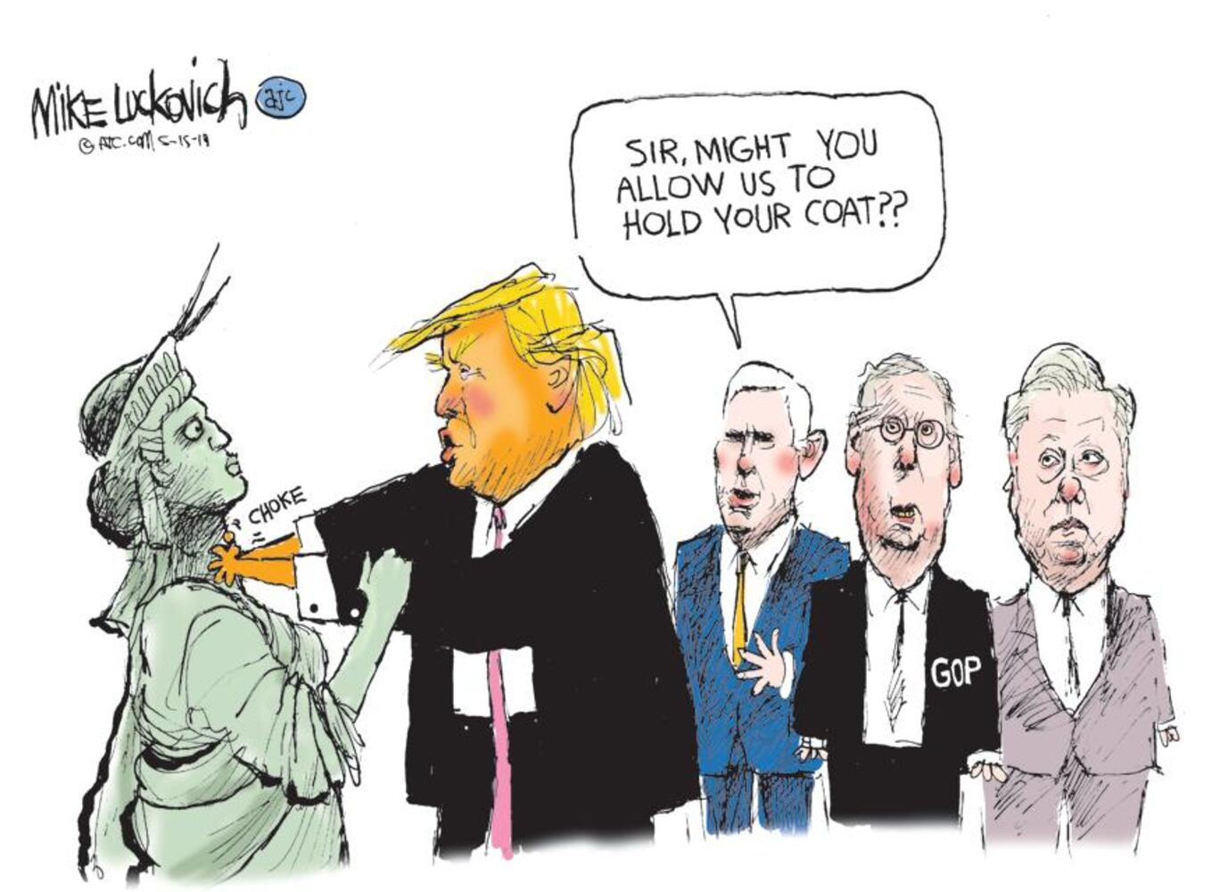 Mike Luckovich Round File for May 2019
