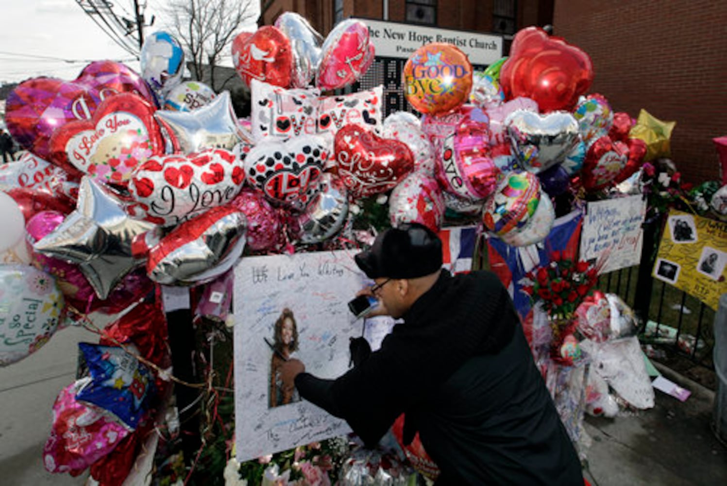 Fans mourn the loss of Whitney Houston