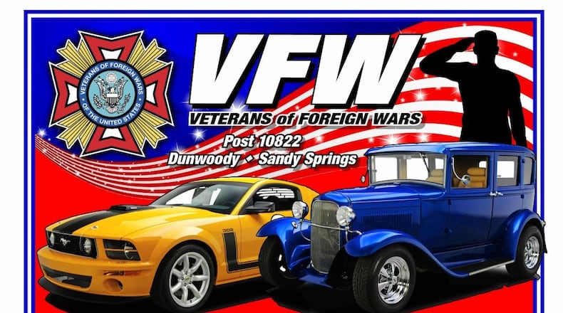 An open car show will be held from 11 a.m. to 2 p.m. April 30 near the Dunwoody Post Office as a fundraiser for Veterans of Foreign Wars charities. (Courtesy of the Dunwoody Veterans of Foreign Wars)