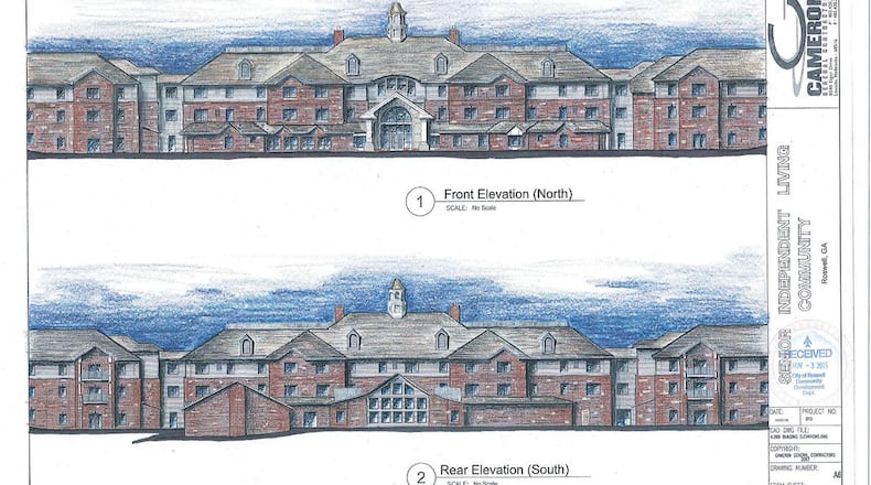 A rendering of the new retirement community coming to Roswell.