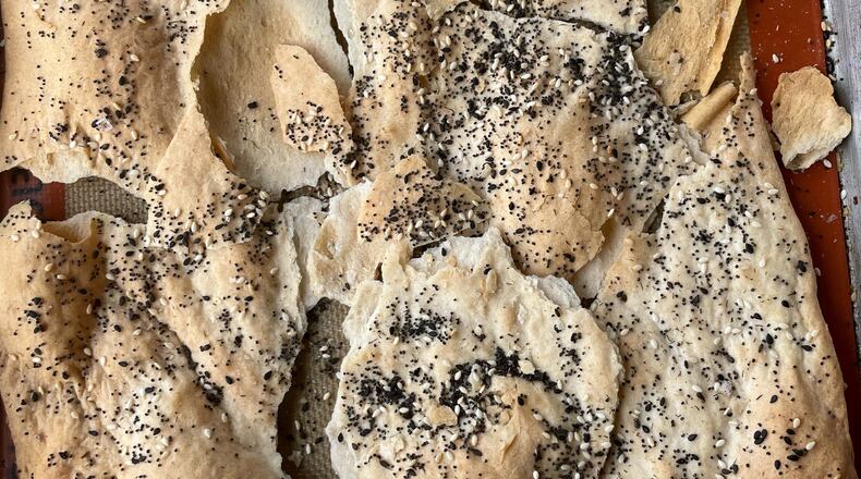 Sourdough Lavash Crackers. Sarah Dodge for The AJC