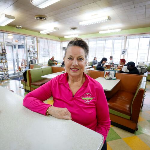 Silver Skillet owner Teresa Breckenridge is pictured inside her restaurant on Thursday, Jan. 22, 2026. The popular Midtown restaurant has been a filming location for many movies and TV shows. (Miguel Martinez/AJC)