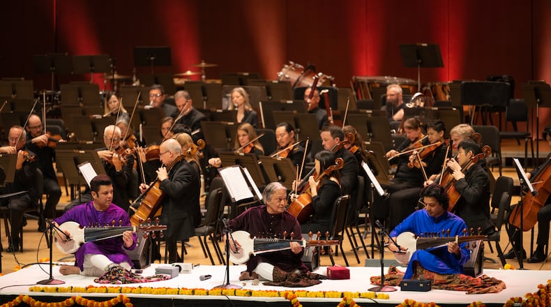 Amjad Ali Khan and his sons Amaan and Ayaan brought their sarods to Symphony Hall for a performance that melded European and Indian classical musical histories.