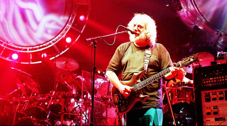 JERRY GARCIA OF THE GRATEFUL DEAD PERFORMS SUNDAY NIGHT AT THE OMNI IN ATLANTA THE BAND WILL ALSO HAVE SHOWS IN ATLANTA MONDAY WEDNESDAY THURSDAY