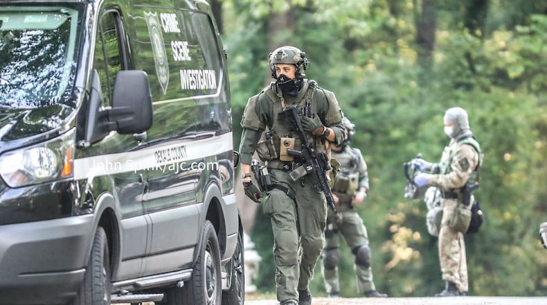 A SWAT team was sent to the area of Glenhaven Drive on Wednesday morning.