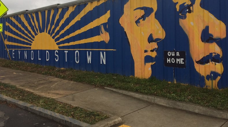 Neighborhood mural on Wylie Street in Reynoldstown. In 2003, Reynoldstown was added to the National Register of Historic Places because, as its application stated, “it represents post-Civil War African-American settlement patterns and the mid-20th century phenomenon of white flight.” (Photo by Bill Torpy)
