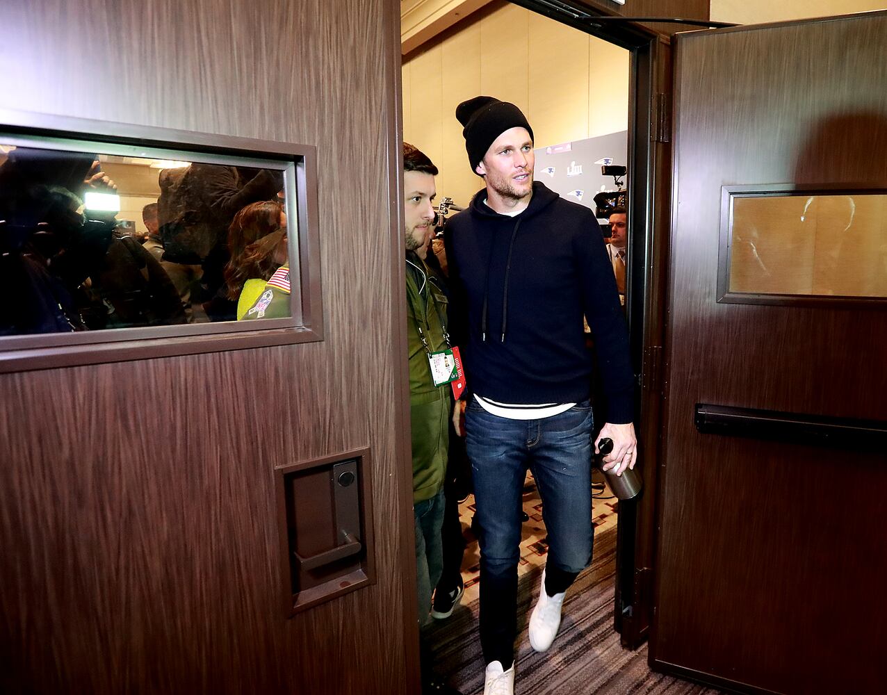 Photos: Players, coaches meet with media as Super Bowl week continues