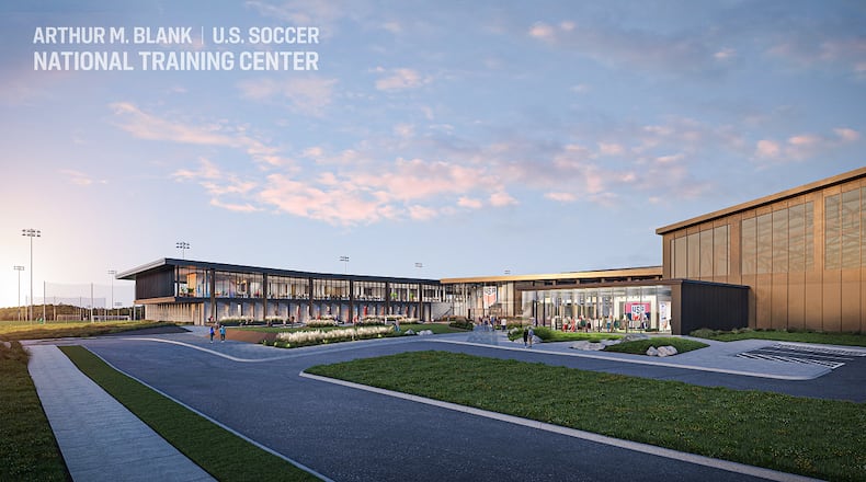 Renderings of the Arthur M. Blank U.S. Soccer National Training Center. It will be located in Fayette County. Photos: U.S. Soccer