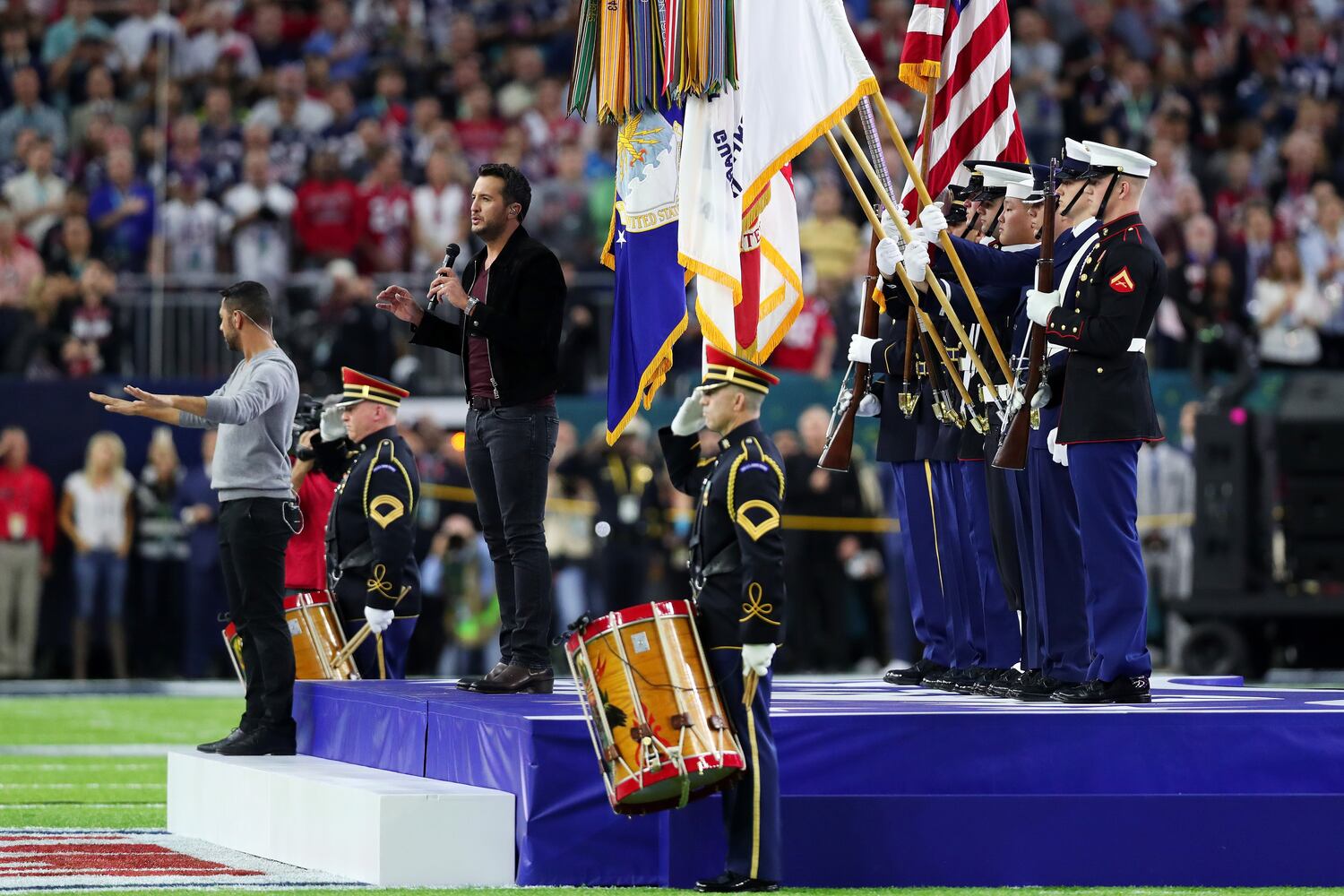 Luke Bryan at the Super Bowl