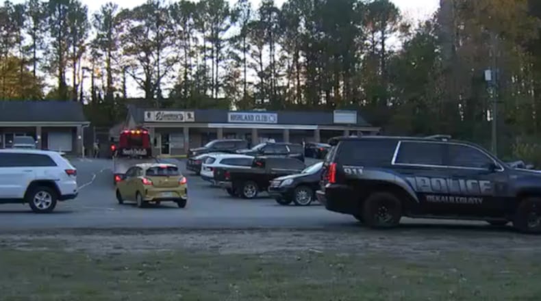 DeKalb County police are investigating after a bystander was killed in a shooting at a parking lot Saturday afternoon, officials said.