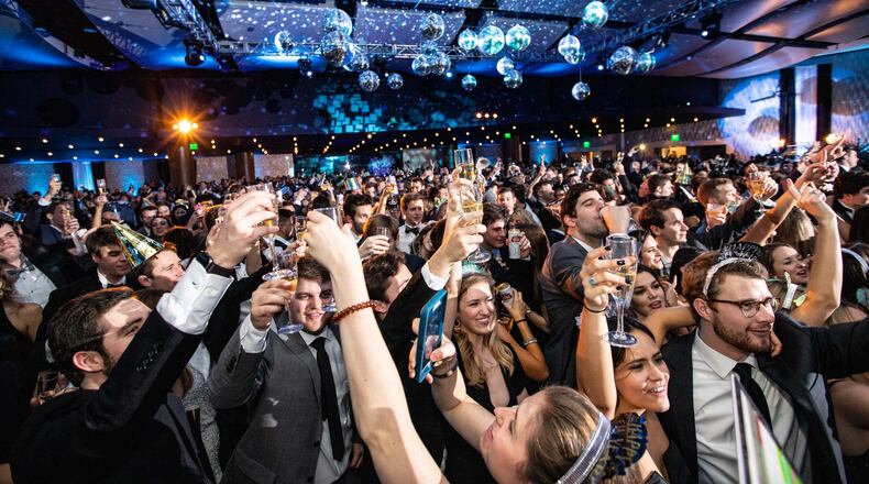 The Georgia Aquarium New Year’s Eve party offers aquatic views, live music, gourmet food and a premium open bar. Courtesy of Georgia Aquarium/Addison Hill