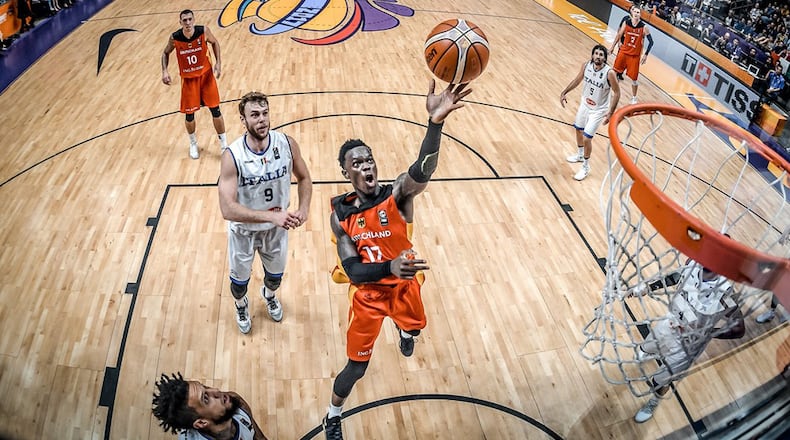 Dennis Schroder scored 17 points to lead Germany to a 61-55 win over Italy in EuroBasket 2017. Photo courtesy of FIBA.