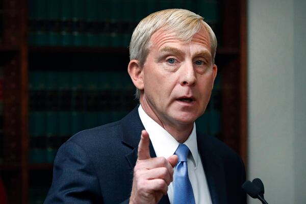 In this July 16, 2019, file photo, Richard Donoghue, then-U.S. Attorney for the Eastern District of New York, speaks during a news conference in his office, in the Brooklyn borough of New York. A report by the Senate Judiciary Committee's Democratic majority details Donald Trump's extraordinary effort to overturn the 2020 presidential election that he lost. His pursuit of fraud claims brought the Justice Department to the brink of chaos and prompted top officials there and at the White House to threaten to resign. (AP Photo/Richard Drew, File)