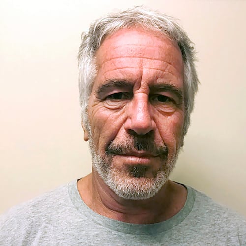 FILE - This photo provided by the New York State Sex Offender Registry shows Jeffrey Epstein, March 28, 2017. (New York State Sex Offender Registry via AP, File)